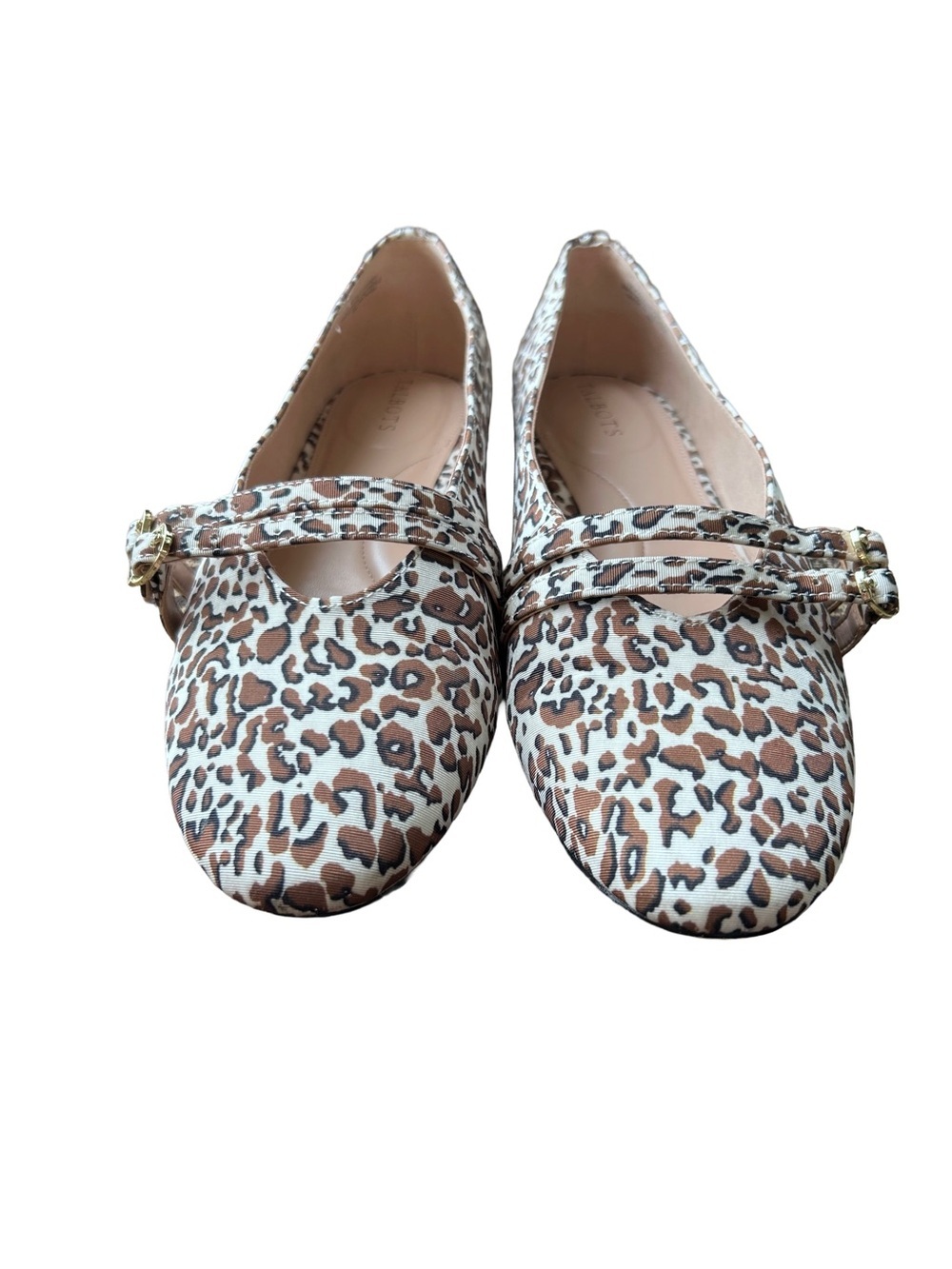 🐆 Talbots Leopard-Print Mary Jane Flats in Brown and Cream Size 9 - Picture 3 of 8